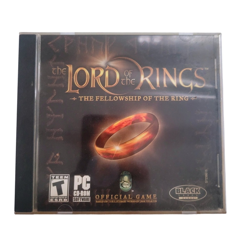 Lord of the Rings Fellowship of the Ring PC Game 2002 Black Label Games Literary